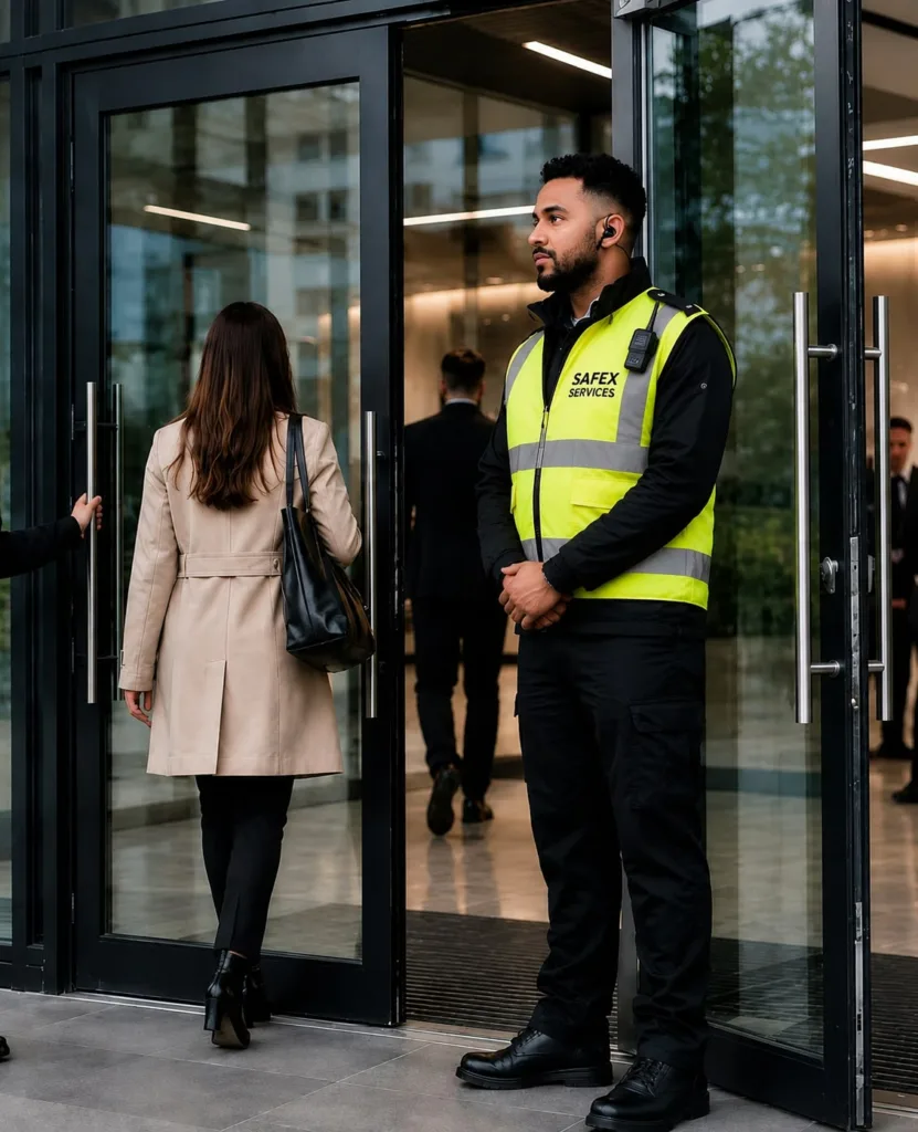 security guard inspecting